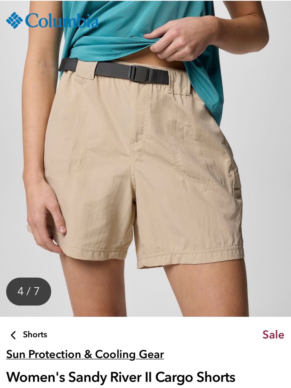 Columbia Women's Sandy River II Cargo Shorts NWOT size small